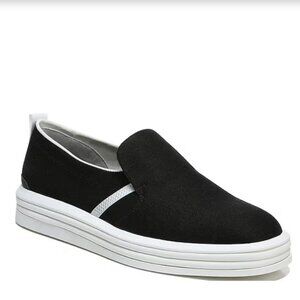 Franco Sarto Maldives Slip Ons Black canvas 7.5